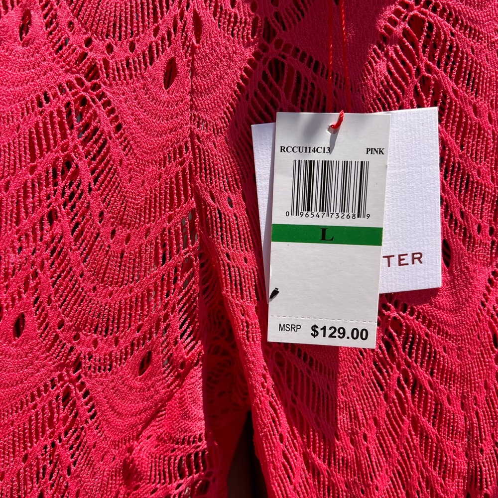 Red carter Bright pink stretch low rise beach pants